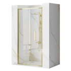 Душевая дверь в нишу Rea Rapid Fold REA-K4129 золото/прозрачное стекло