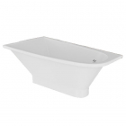 Пристенная ассиметричная ванна из литого мрамора Studio Stone Albis R 1700x900 белая, правосторонняя