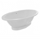 Овальна окрема ванна з литого мармуру Studio Stone Liard 2020x1100 біла