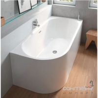 Пристінна асиметрична ванна Rea Sydney 1500 REA-W8804 біла, правостороння
