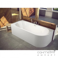 Пристінна асиметрична ванна Rea Sydney 1600 REA-W8800 біла, лівостороння