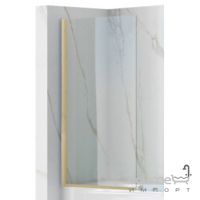 Шторка на ванну Rea Elegant Gold Brush REA-W6600 золото браш/прозоре скло