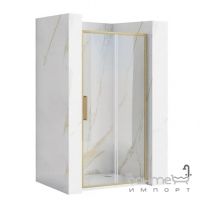 Душевая дверь в нишу Rea Rapid Slide REA-K4707 золото браш/прозрачное стекло