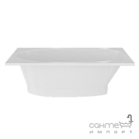 Прямокутна пристінна ванна з литого мармуру Studio Stone Caroni 1800x800 біла
