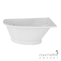 Асиметрична кутова ванна із литого мармуру Studio Stone Eden L 1700x1000 біла, лівостороння