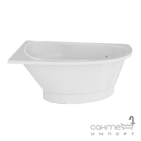 Асиметрична кутова ванна із литого мармуру Studio Stone Eden R 1500x1000 біла, правостороння