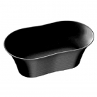 Отдельностоящая овальная ванна из литого мрамора Marmorin Cascada Black Matt 1533x887 матовая черная