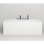 Прямокутна пристінна ванна зі штучного каменю Salini Fabia S-stone 1800x800x600 біла глянсова