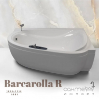 Угловая ассиметричная акриловая ванна WGT Barcarolla R 1830x1250x685 белая, правосторонняя