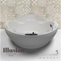 Кутова гідро-аеромасажна ванна WGT Illusion Hydro&Aero 1720х1720 біла