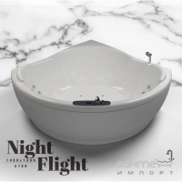 Угловая гидро-аэромассажная ванна WGT Night Flight Hydro&Aero 1800х1800 белая