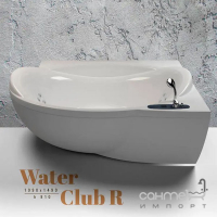Асиметрична гідроаеромасажна ванна WGT Water Club R Hydro&Aero 1990x1490 біла, правостороння