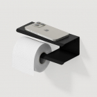 Подвесной держатель для туалетной бумаги с полочкой Liberta Layer матовый черный