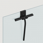 Скребок для скла душової кабіни з тримачем Liberta Style матовий чорний