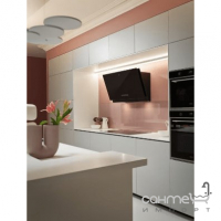 Наклонная кухонная вытяжка Franke Maris FMA 2.0 PRO 907 BK 330.0682.357 черное стекло, мощность 1320 м3/ч