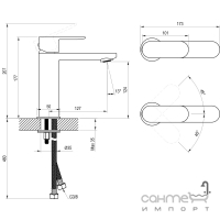 Змішувач для раковини Ravak Chrome II EcoFlow X070458 матовий чорний