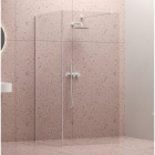Прямокутна пристінна бездверна душова кабіна Ravak Walk-In GW1CD4E00Z1 прозоре скло/білий
