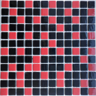 Скляна мозаїка 31,7x31,7 АкваМо MX25-1/09/21 Random червоно-чорна мікс