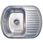 Прямокутна кухонна мийка на одну чашу із сушінням Romzha Vayorika 1.0C Textura нержавіюча сталь текстура