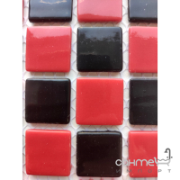 Стеклянная мозаика 31,7x31,7 АкваМо MX25-1/09/21 Chess красно-черная шахматная доска