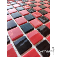 Стеклянная мозаика 31,7x31,7 АкваМо MX25-1/09/21 Chess красно-черная шахматная доска