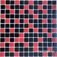 Стеклянная мозаика 31,7x31,7 АкваМо MX25-1/09/21 Random красно-черная микс