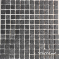 Стеклянная мозаика 31,7x31,7 АкваМо PW25209 Black структурная черная глянцевая