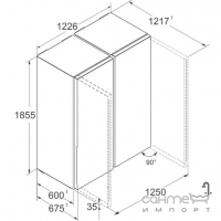 Комбинированный холодильник Side-by-Side Liebherr XRFsf 5220 A+ нержавеющая сталь