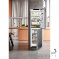 Двухкамерный холодильник с нижней морозилкой Liebherr Plus CNsfc 573i нержавеющая сталь