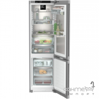 Двухкамерный холодильник с нижней морозилкой Liebherr Peak CBNstb 579i нержавеющая сталь