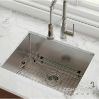 Прямокутна кухонна мийка під стільницю, з нержавіючої сталі Kraus Precision KHU101-23 сатін