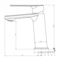 Смеситель для раковины Perla Jack PBZ6303W белый глянец