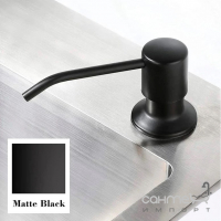 Квадратна кухонна мийка Dusel Nano Black DS50550-1NB чорна сталь