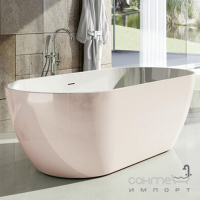 Окрема акрилова овальна ванна Ravak Freedom O Tec CD41600000 біла/рожевий алебастр