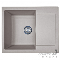 Прямокутна гранітна кухонна мийка на одну чашу з сушінням Fancy Marble Piqeno 12506XXXX кольори в асортименті