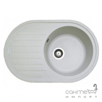 Овальна гранітна кухонна мийка на одну чашу з сушінням Fancy Marble Elipse 12007XXXX кольори в асортименті