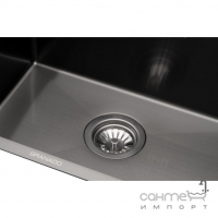 Прямоугольная кухонная мойка под столешницу Granado Under Top Max Steel S201 Black черная сталь
