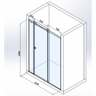 Душові двері до ніші Studio Glass Still 1410x2000 хром/прозоре скло