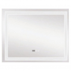 Прямоугольное зеркало с LED-подсветкой Mixxus Warm MR02-100x70 (часы, антизапотевание)
