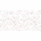 Настенная плитка моноколор с декором 600x300 Golden Tile White Rametti 00018 белая (растения)