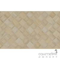 Настенная плитка под дерево с декором 400x250 Golden Tile Honey Wood Cestino HW116 бежевая