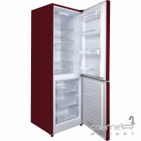Отдельностоящий двухкамерный холодильник с нижней морозильной камерой Gunter&Hauer FN 369 R красный