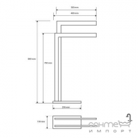 Стійка з двома тримачами рушників Bemeta Beta 132836022 хром