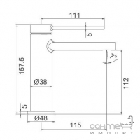 Смеситель для раковины Frap F1067 хром