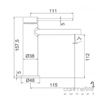 Смеситель для раковины Frap F1067-6 матовый черный