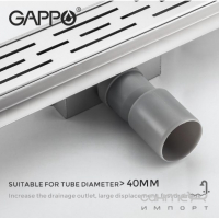 Линейный душевой трап Gappo G810007-1 нержавеющая сталь сатин, 1000 мм
