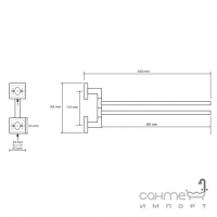 Держатель для полотенец двойной поворотный 45 см Bemeta Beta 132204102 хром