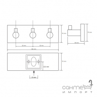 Вешалка с тремя крючками Bemeta Beta 132405232 хром