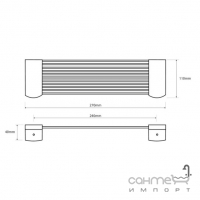 Полочка Bemeta Cytro 146102275 хром