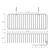 Полиця Bemeta Cytro 146208262 хром